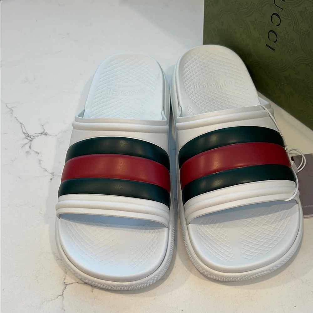 Gucci Men Ace Rubber Slides - Picture 3 of 10